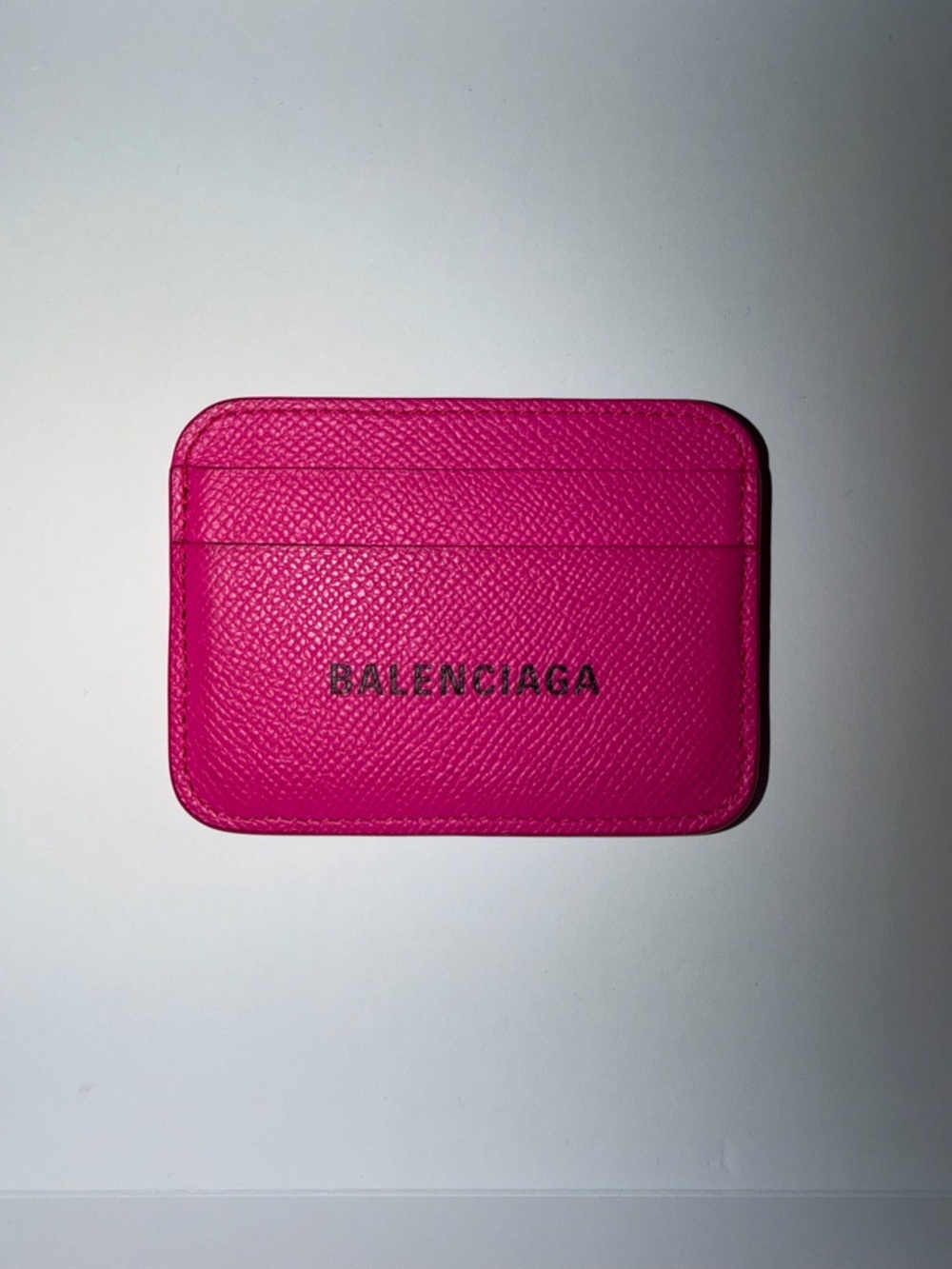 Balenciaga Hot Pink Leather Card Sleeve - Picture 2 of 9
